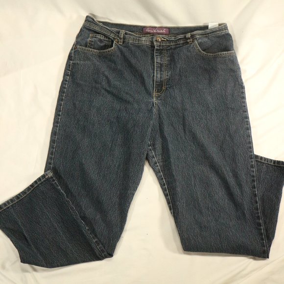 GLORIA VANDERBILT Dark Wash Jeans Sz 18 US Wmn - Picture 2 of 11